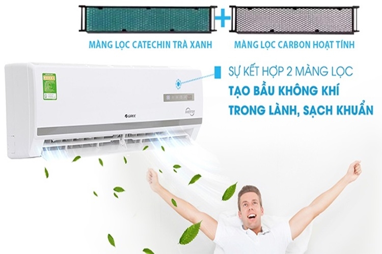 Bộ lọc trà xanh Catechin trên máy lạnh: Chiết xuất từ tinh chất trà xanh, mang đến bầu không khí trong lành 1