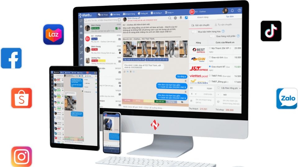 phần mềm quét đơn livestream Chat.Nhanh.vn