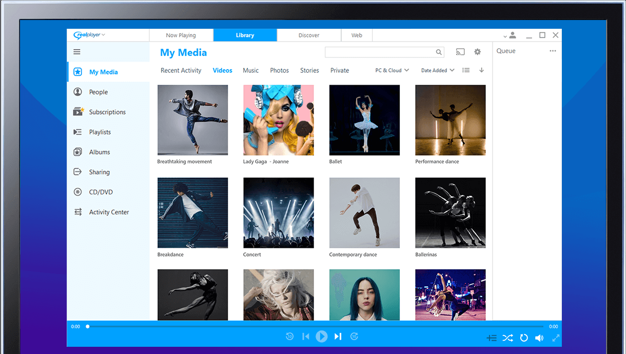 phần mềm xem video trên PC RealPlayer