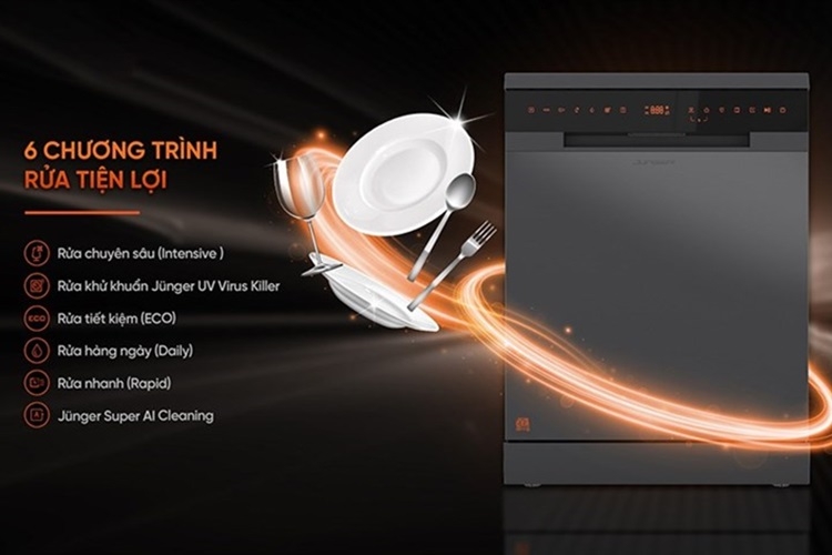 Tổng hợp những tiện ích vượt trội và công nghệ máy rửa bát Junger mới nhất hiện nay - Hình 3