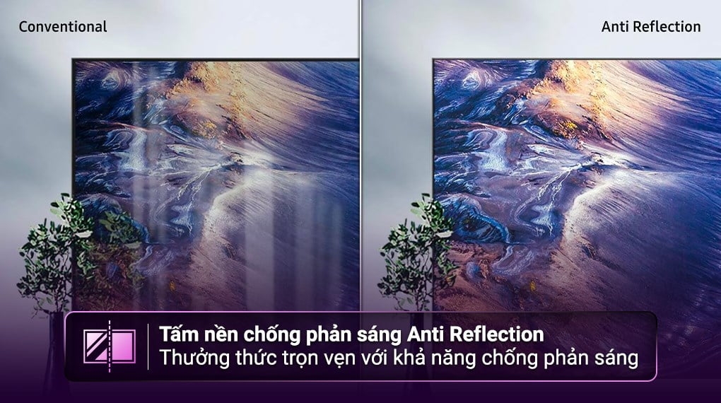 Tấm nền chống phản ánh sáng Anti Reflection trên tivi là gì?