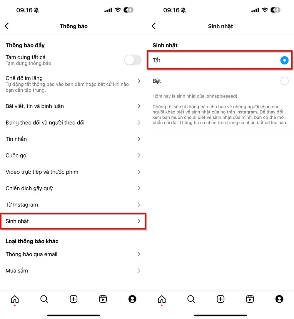Cách tắt thông báo sinh nhật trên Instagram 3
