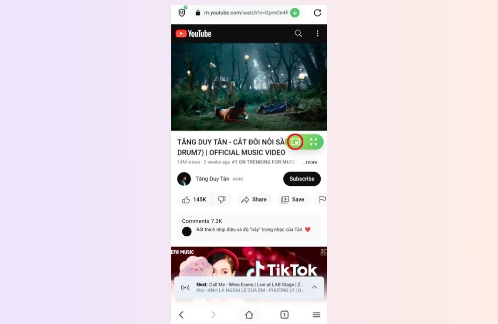 Cách nghe nhạc trên YouTube khi tắt màn hình Samsung (ảnh 5)