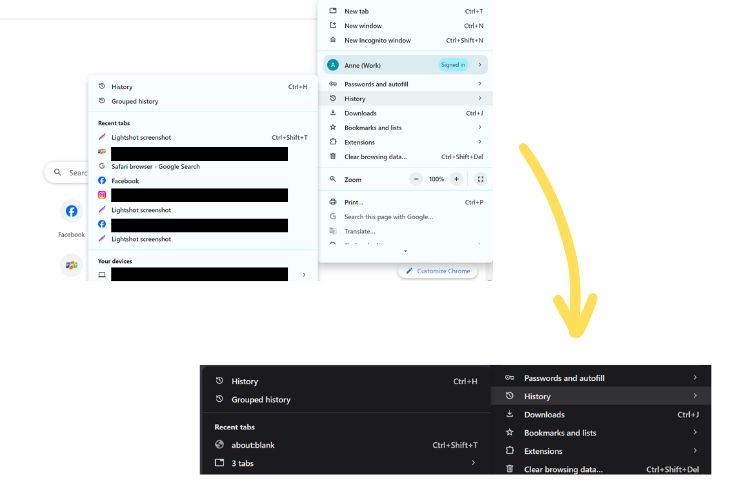 lịch sử duyệt web