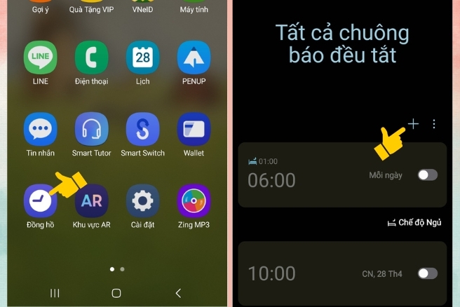 Cách đổi nhạc chuông báo thức dùng chuông báo Bixby (hình 1)