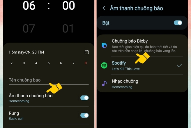 Cách đổi nhạc chuông báo thức dùng danh sách phát Spotify (hình 1)
