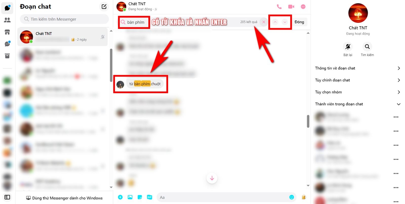 xem lại tin nhắn cũ trên Messenger 12