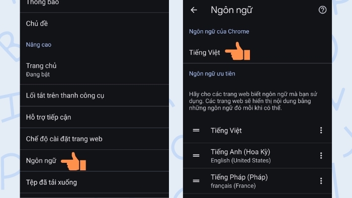 Hướng dẫn thay đổi ngôn ngữ Google Chrome trên điện thoại Android (hình 2)
