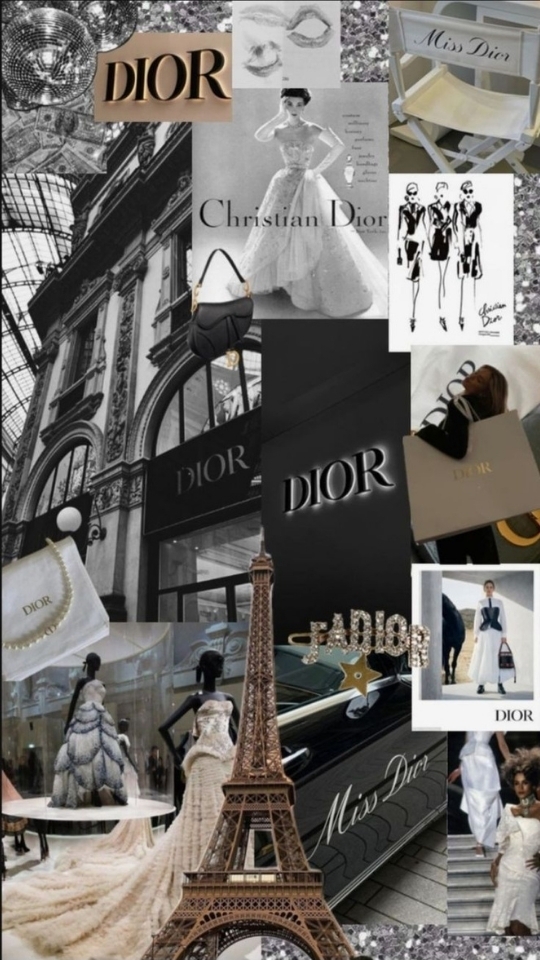 Hình nền Dior cho iPhone dạng&nbsp;Collage art (hình 5)