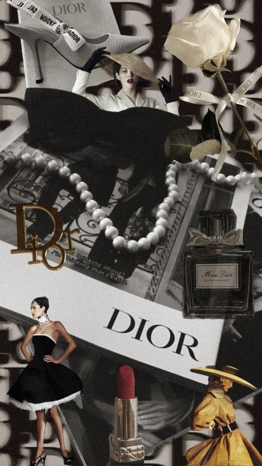 Hình nền Dior cho iPhone dạng&nbsp;Collage art (hình 1)
