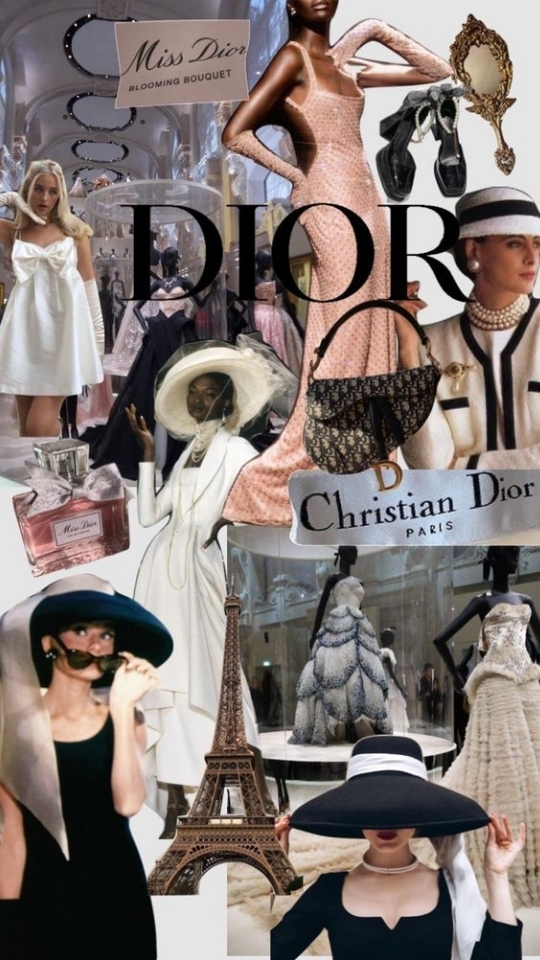Hình nền Dior cho iPhone dạng&nbsp;Collage art (hình 4)