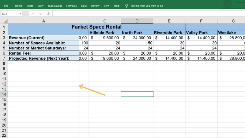 Cách ghim cột đầu tiên (hình 2)