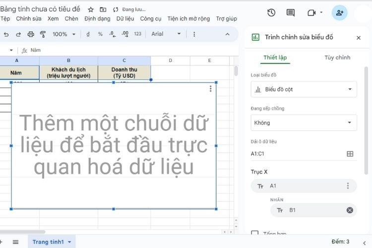Hướng dẫn cách tạo biểu đồ trong Google Sheets 2