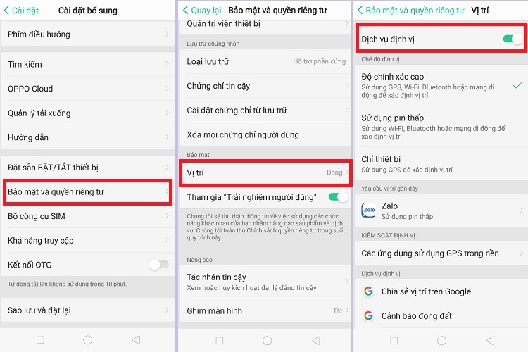 Cách cài định vị giữa 2 điện thoại OPPO (Hình 3)