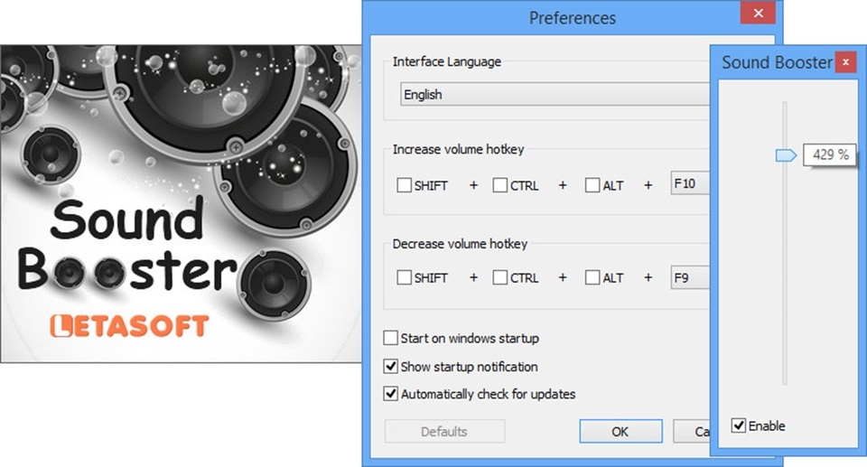 Sound Booster có giao diện sử dụng thân thiện ai cũng có thể sử dụng