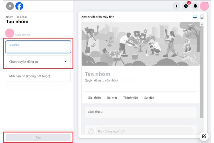Tạo group bán hàng trên Facebook với 3 bước 3