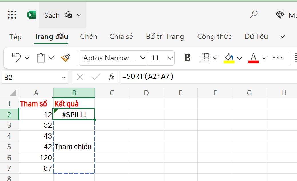 Lỗi #SPILL là gì? Cách khắc phục lỗi nhanh chóng trong Excel 1