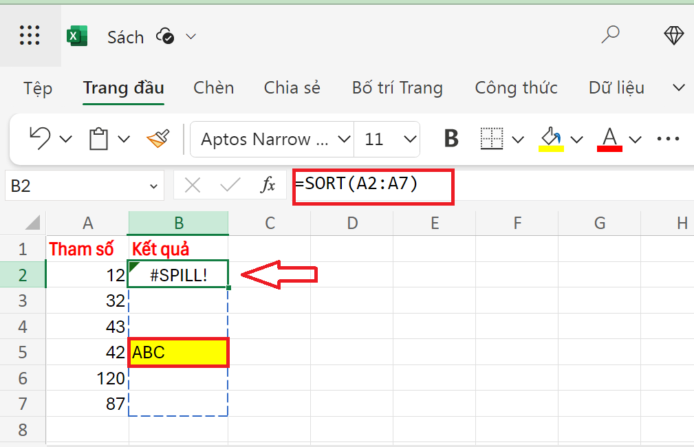 Lỗi #SPILL là gì? Cách khắc phục lỗi nhanh chóng trong Excel 2
