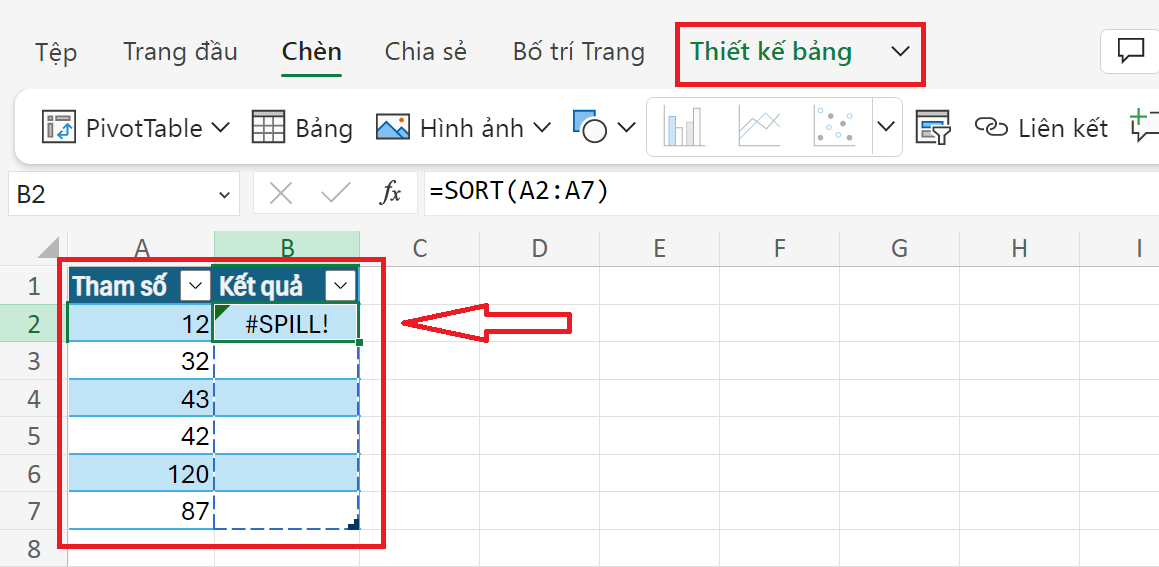 Lỗi #SPILL là gì? Cách khắc phục lỗi nhanh chóng trong Excel 3