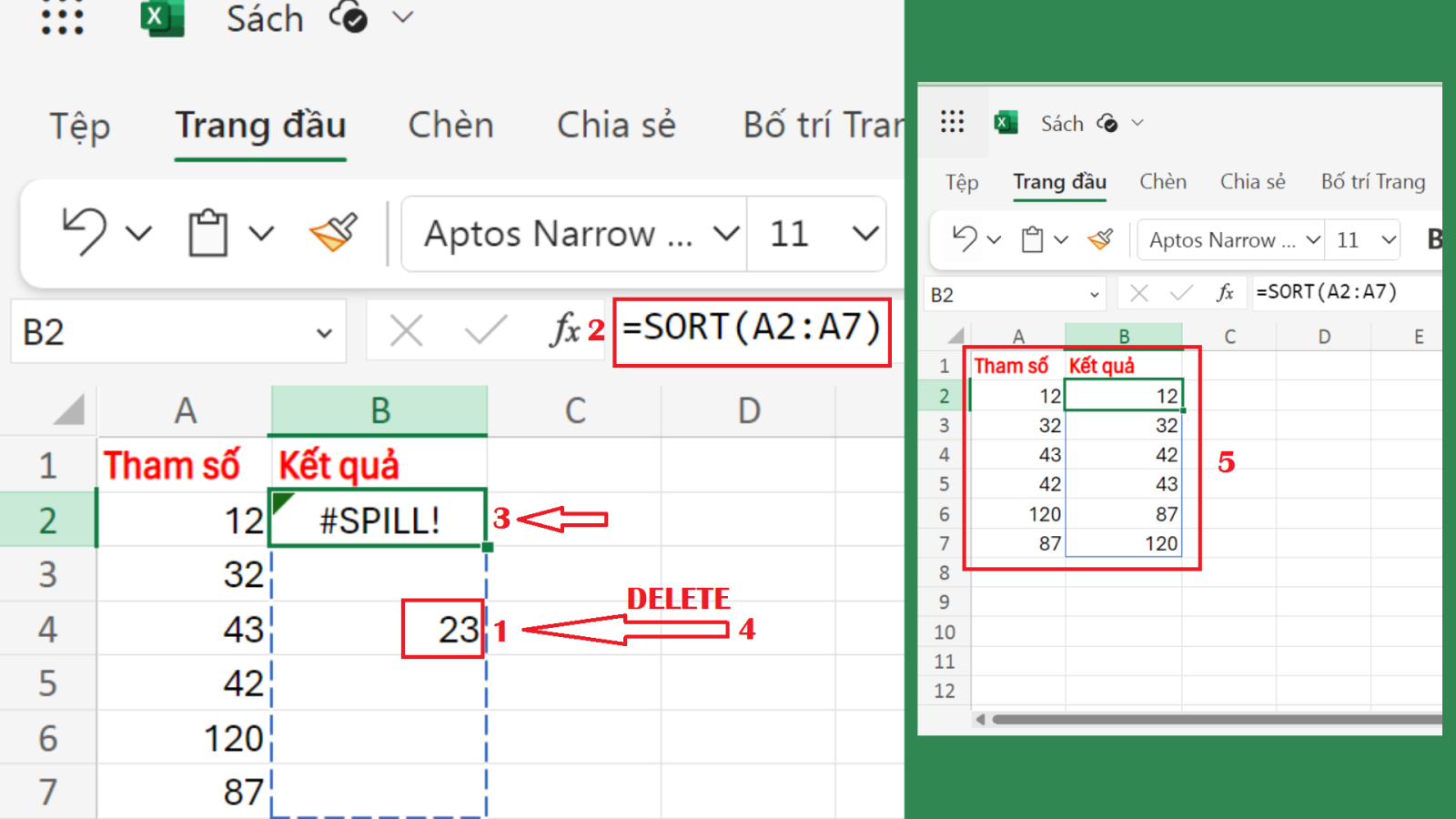 Lỗi #SPILL là gì? Cách khắc phục lỗi nhanh chóng trong Excel 5