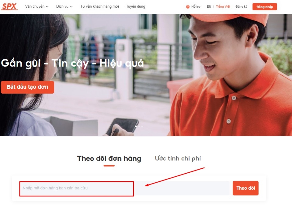 Đăng nhập vào website chính thức của Shopee để kiểm tra tình trạng đơn hàng