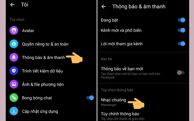 Cách cài nhạc chuông Messenger từ TikTok 2