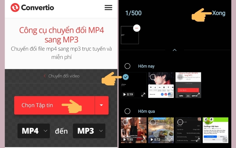 Cách 1: Chuyển đổi video thành tệp âm thanh bằng Convertio 1