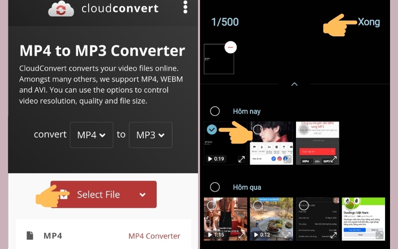 Cách 2: Chuyển đổi video thành tệp âm thanh bằng Cloudconvert 1