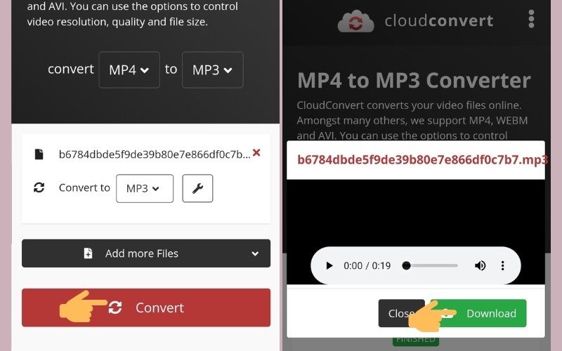 Cách 2: Chuyển đổi video thành tệp âm thanh bằng Cloudconvert 2