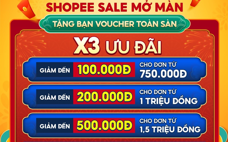 Shopee thường xuyên có voucher khuyến mãi cho khách hàng