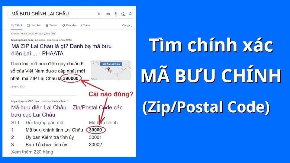 Cách tra cứu mã zip Canada