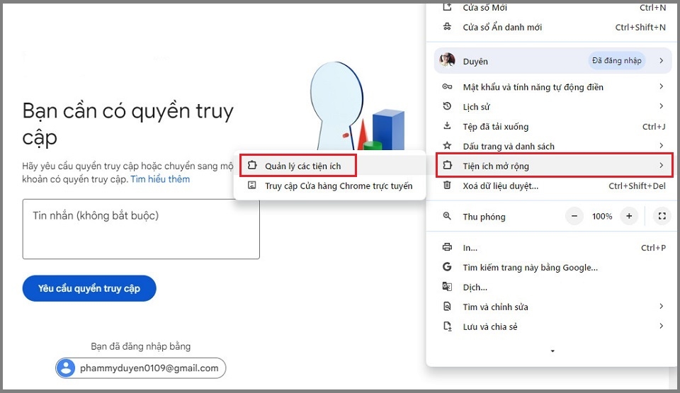 Docs.google.com đã từ chối kết nối 8