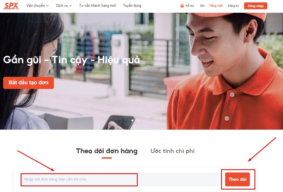 Dễ dàng kiểm tra được tình trạng đơn hàng thông qua website của Shopee