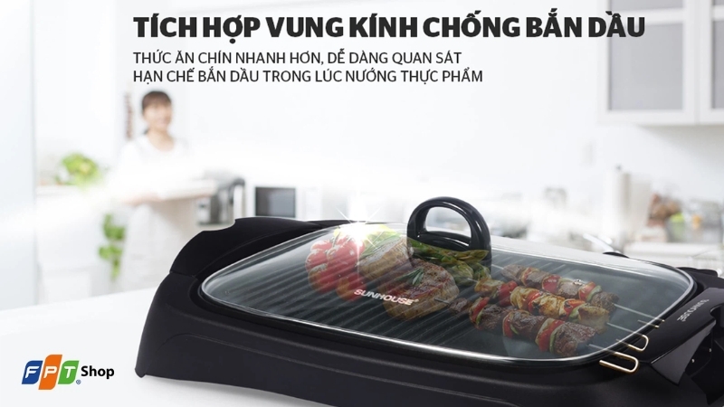 Bếp nướng điện 2000W Sunhouse SHD4602