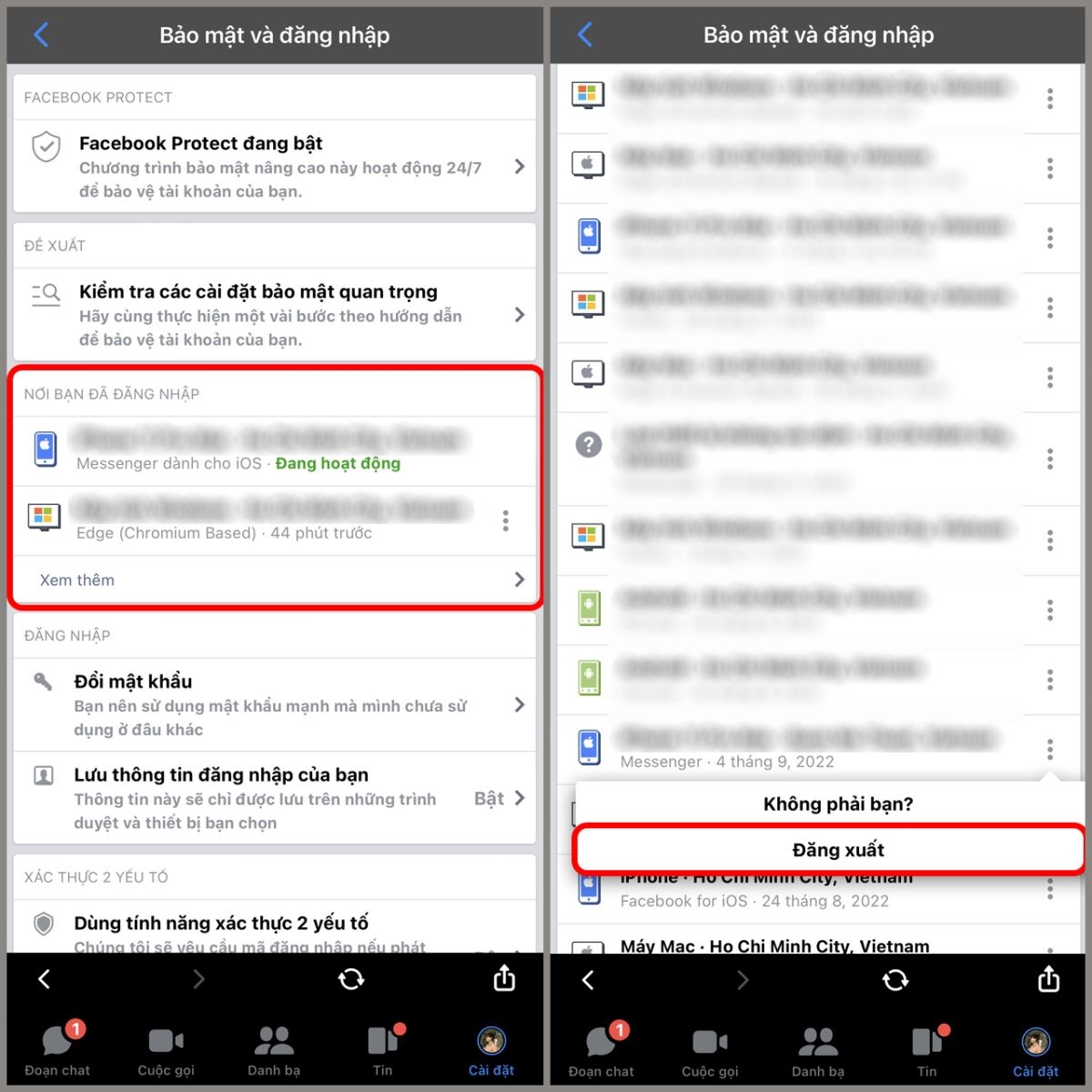 Cách xoá tài khoản Messenger trên iPhone khi bạn đăng nhập bằng điện thoại người khác 5