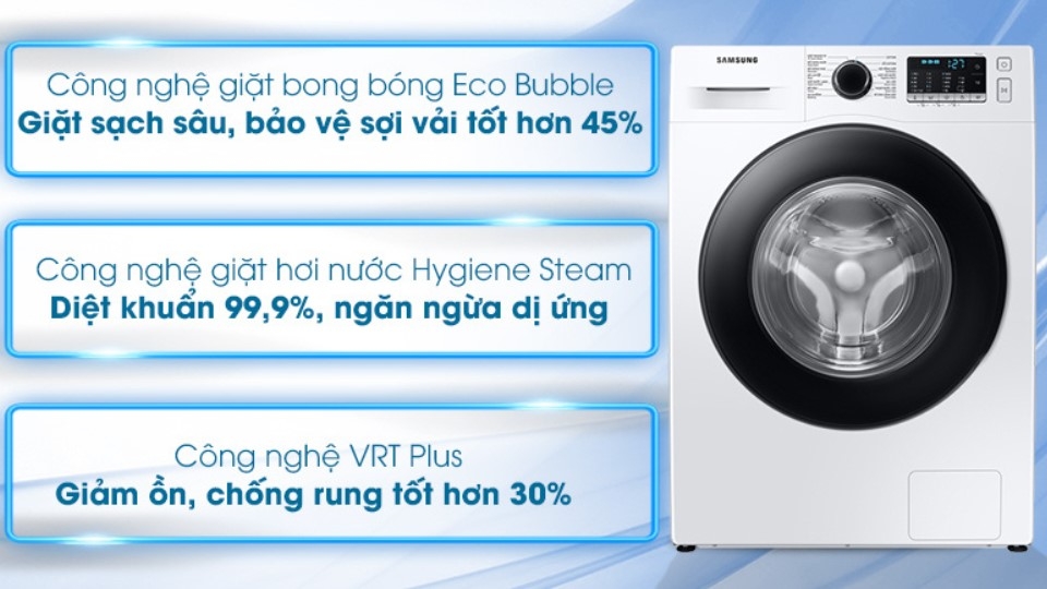 Samsung EcoBubble WW6000K Front Load Washer WW80J54E0BW