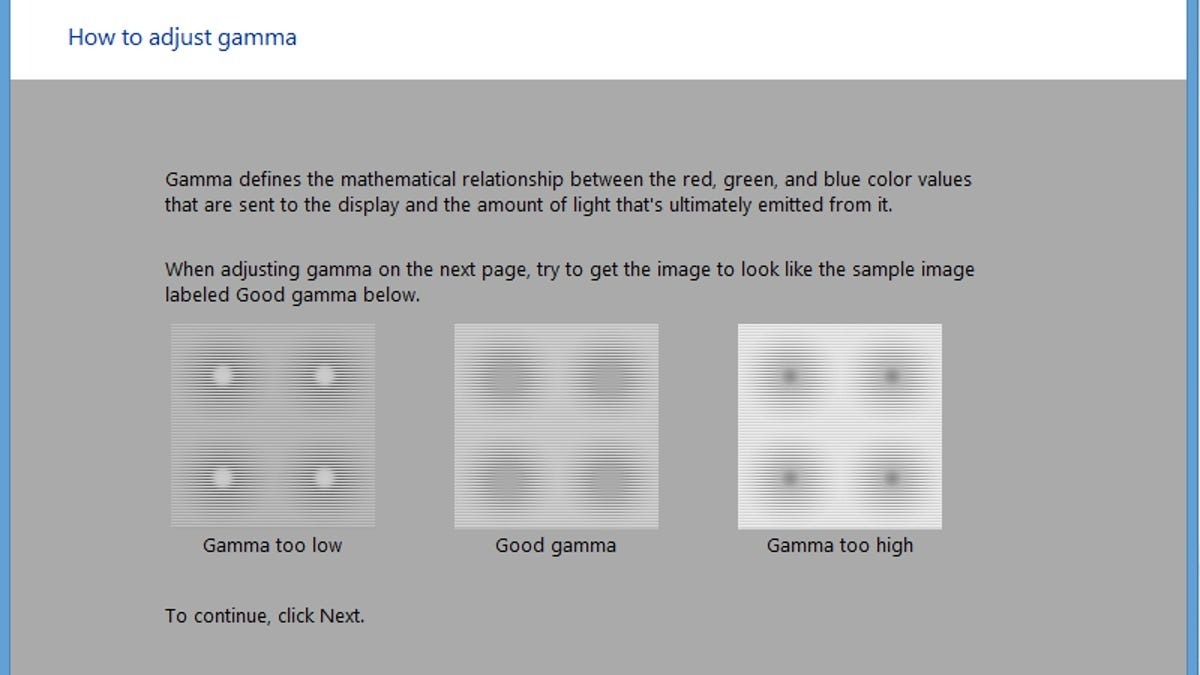 cách chỉnh màu màn hình máy tính về mặc định Good Gamma 7