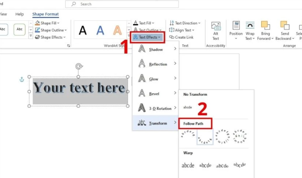 Cách làm chữ cong trong Word siêu đơn giản, gây ấn tượng ngay từ cái nhìn đầu tiên 10