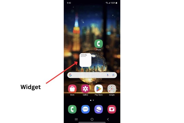 di chuyển widget