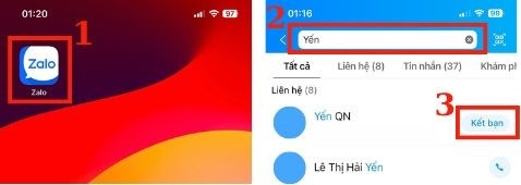 tìm lại zalo đã xóa kết bạn 2