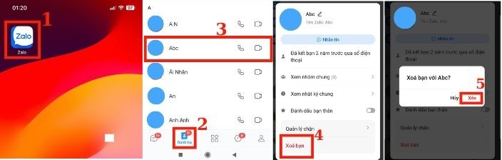 tìm lại zalo đã xóa kết bạn 6