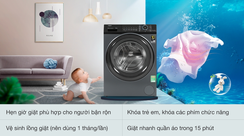 Cách hẹn giờ máy giặt AQUA (ảnh 1)