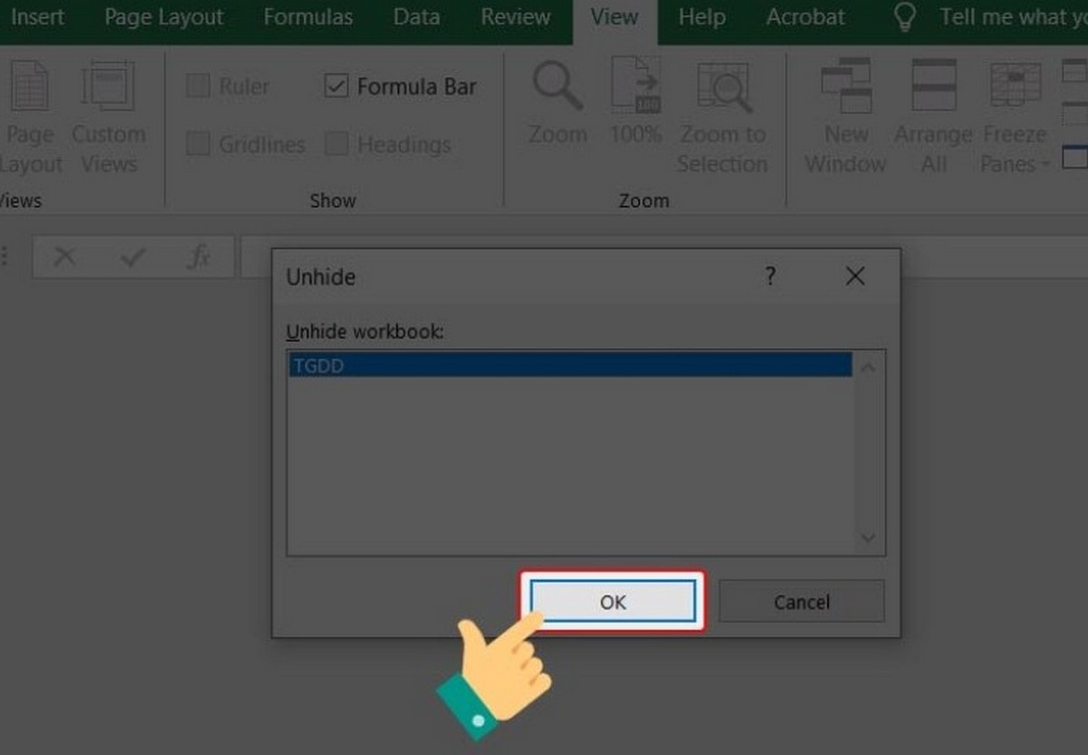 lỗi file excel bị trắng - hình 3