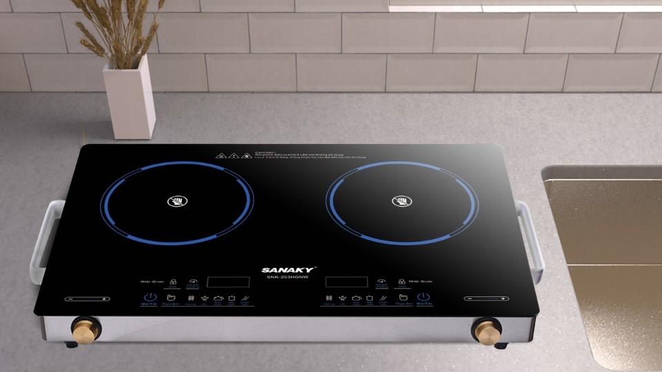 Bếp hồng ngoại đôi Sanaky SNK-203HGNW