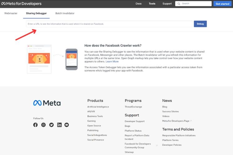fb debug chặn website 1