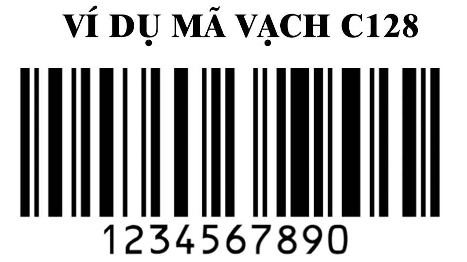 Mã vạch C128 sẽ không có ký tự gạch dưới