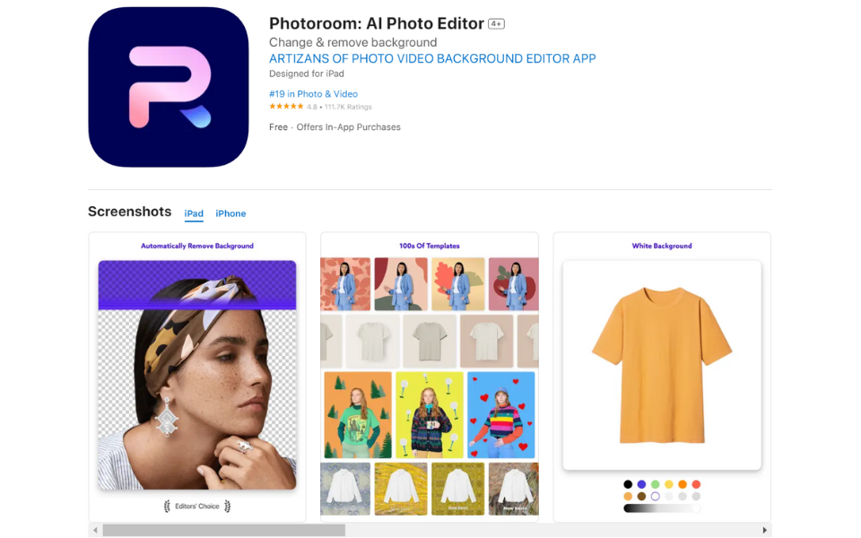 App chụp ảnh thẻ PhotoRoom