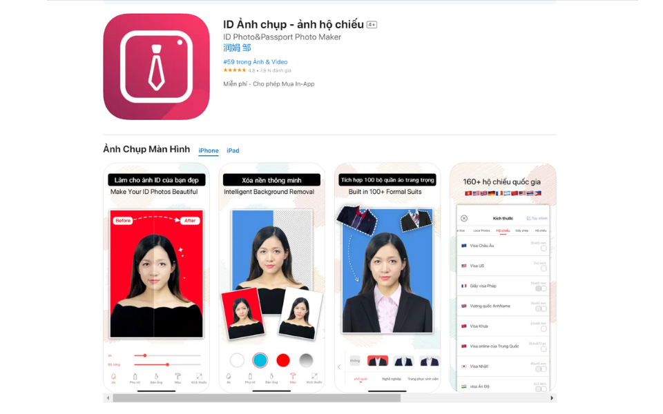 App chụp ảnh thẻ ID Photo