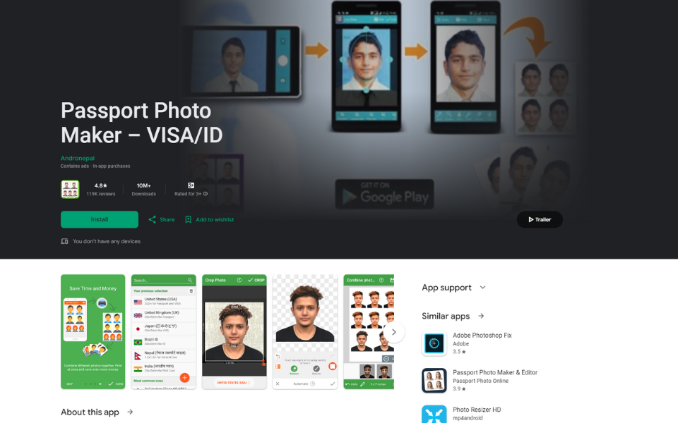 Công cụ Passport Photo Maker