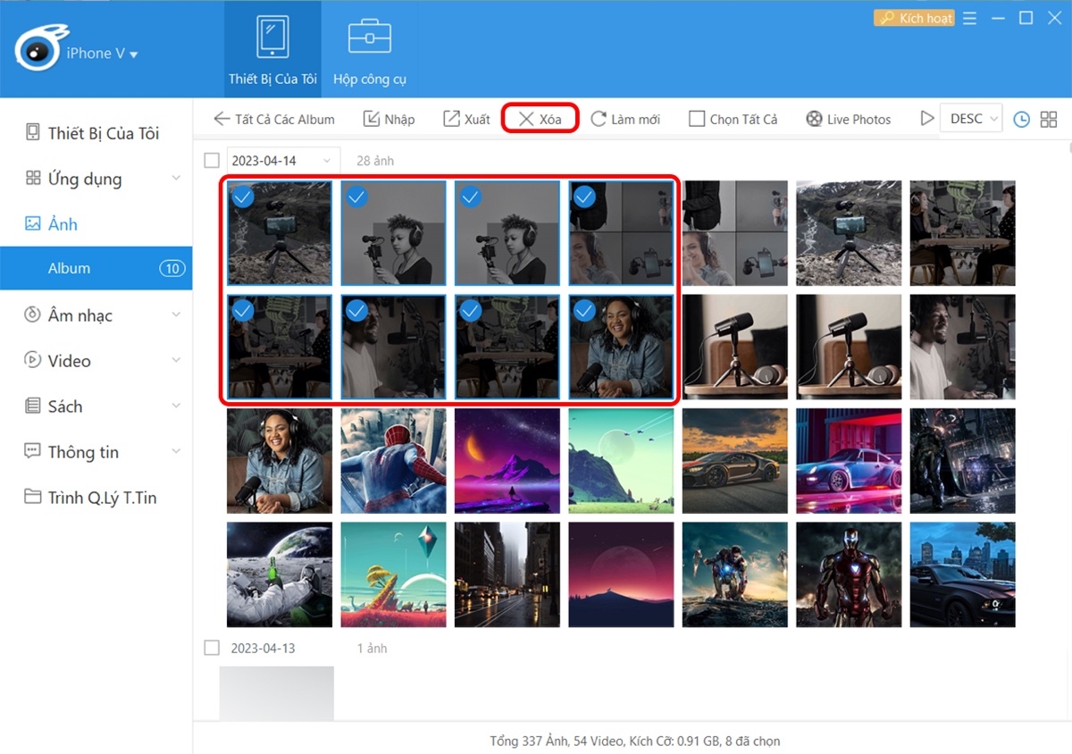 xóa ảnh trên iphone bằng itools - hình 5